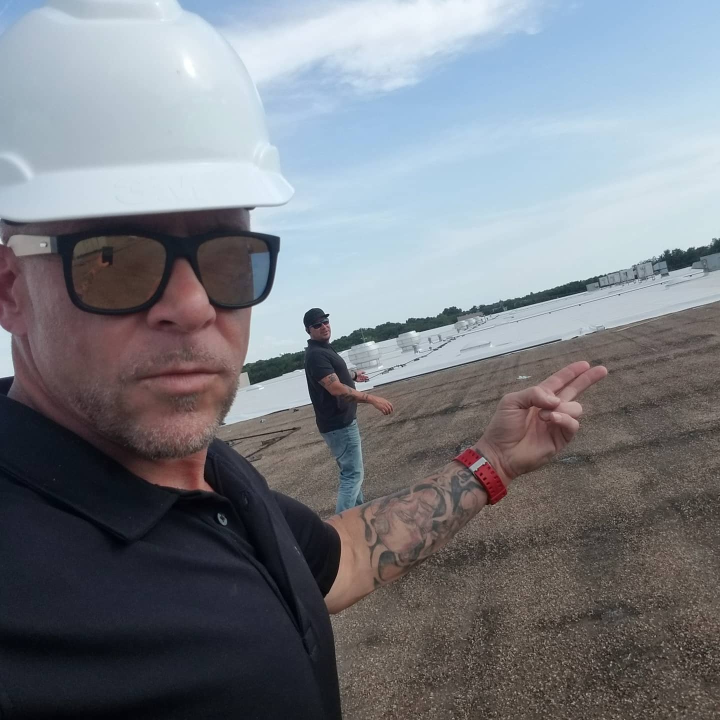 Gold Coast Roofing crew on a commercial project